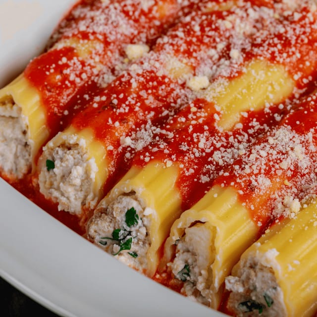 Baked Manicotti.