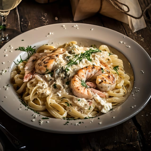 Shrimp Alfredo.