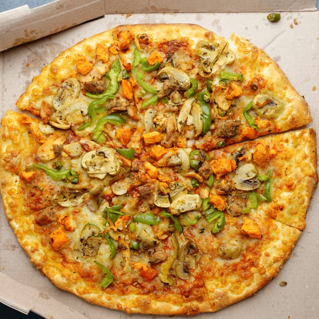 Chicken Marsala Pan Pizza.
